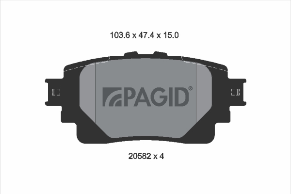 Set placute frana,frana disc T2857N PAGID