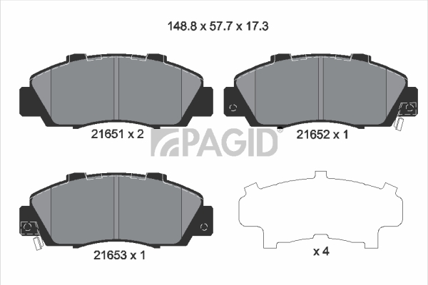 Set placute frana,frana disc T3016N PAGID