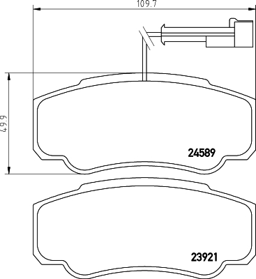 Set placute frana,frana disc T1721 PAGID