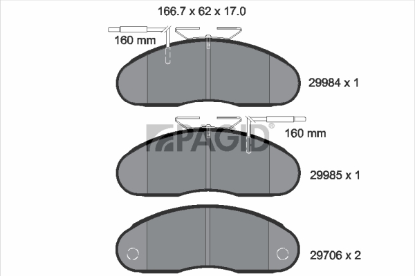 Set placute frana,frana disc C3004N PAGID