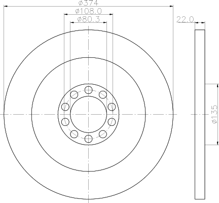 Disc frana 58246 PAGID