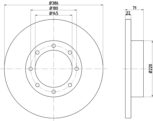Disc frana 58257 PAGID