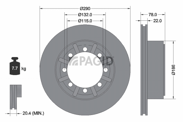 Disc frana 59176N PAGID