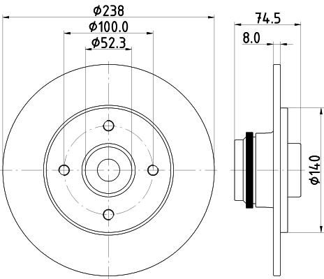 Disc frana 55317 PAGID