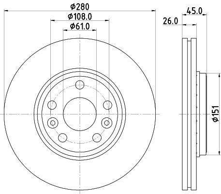 Disc frana 55579 PAGID