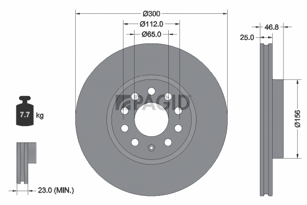 Disc frana 56331NC PAGID