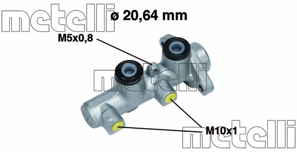 Pompa centrala, frana 05-0513 METELLI