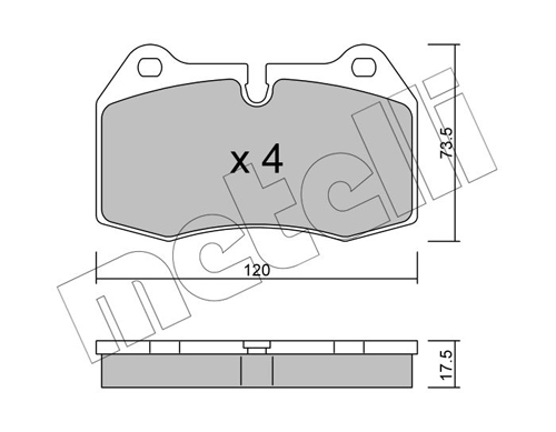Set placute frana,frana disc 22-0645-0 METELLI