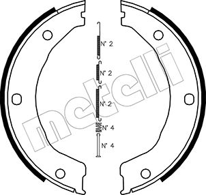 Set saboti frana, frana de mana 53-0145K METELLI