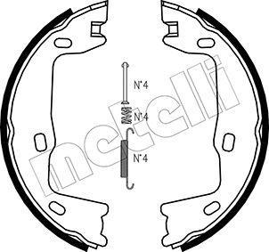 Set saboti frana, frana de mana 53-0302K METELLI