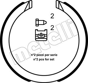 Set saboti frana, frana de mana 53-0491K METELLI