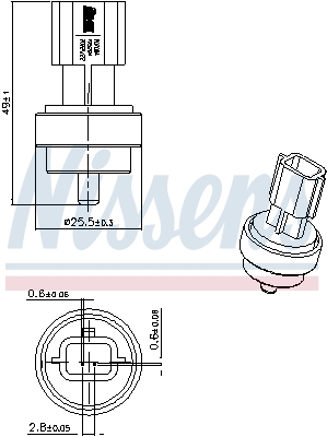Senzor,temperatura lichid de racire 207006 NISSENS