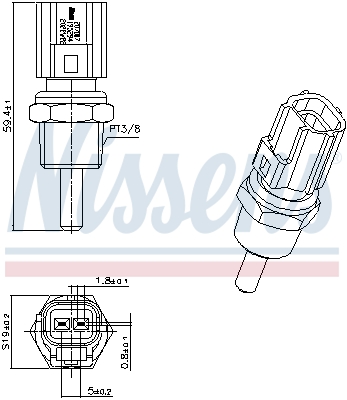 Senzor,temperatura lichid de racire 207007 NISSENS