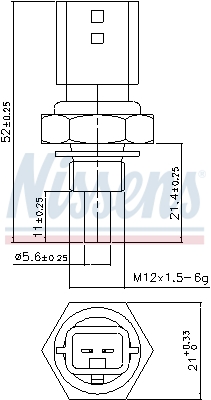 Senzor,temperatura lichid de racire 207022 NISSENS