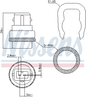 Senzor,temperatura lichid de racire 207024 NISSENS