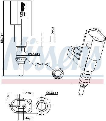 Senzor,temperatura lichid de racire 207030 NISSENS