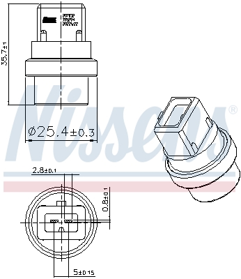 Senzor,temperatura lichid de racire 207032 NISSENS