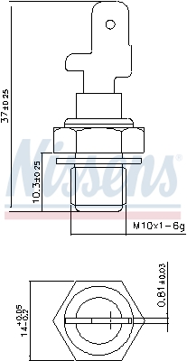 Senzor,temperatura lichid de racire 207058 NISSENS