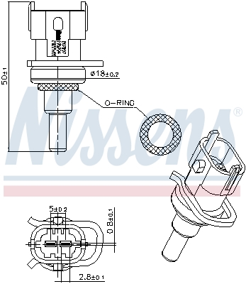 Senzor,temperatura lichid de racire 207097 NISSENS