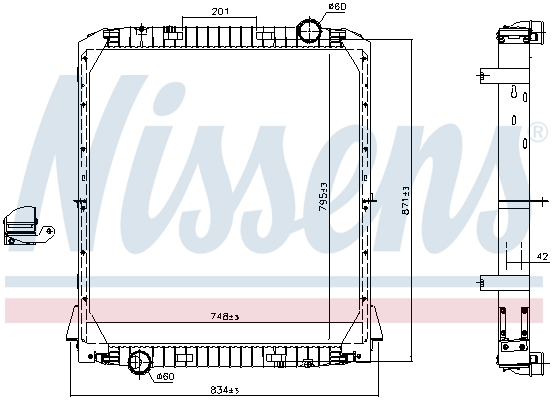 Radiator, racire motor 606285 NISSENS