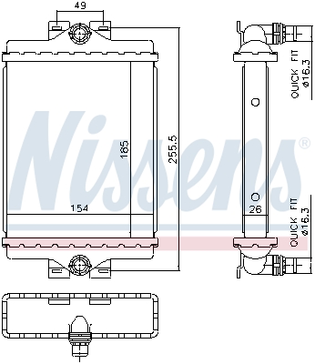 Radiator, racire motor 606296 NISSENS