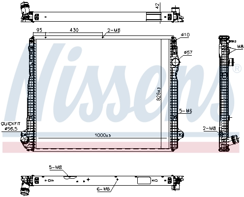 Radiator, racire motor 606322 NISSENS