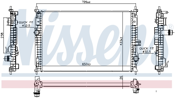 Radiator, racire motor 606342 NISSENS