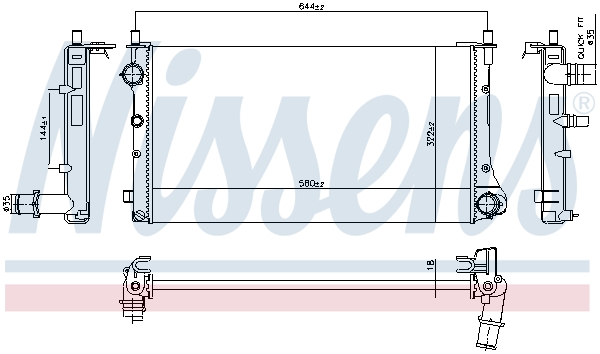 Radiator, racire motor 606345 NISSENS