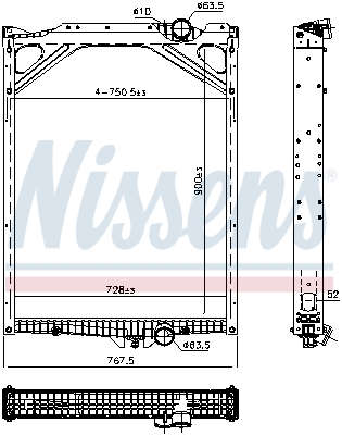 Radiator, racire motor 606367 NISSENS