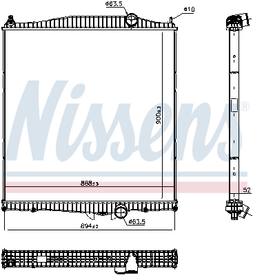 Radiator, racire motor 606368 NISSENS