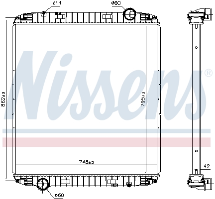Radiator, racire motor 6063730 NISSENS