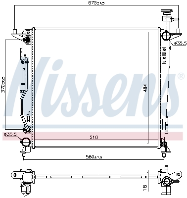 Radiator, racire motor 606428 NISSENS