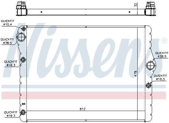 Radiator, racire motor 60778 NISSENS