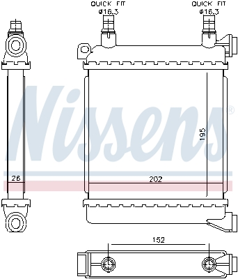 Radiator, racire motor 60862 NISSENS