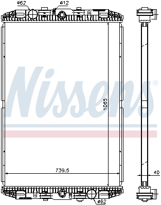 Radiator, racire motor 614170 NISSENS