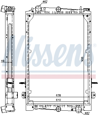Radiator, racire motor 61427A NISSENS