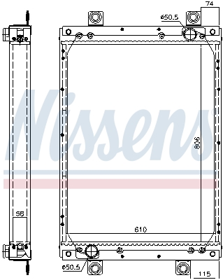 Radiator, racire motor 61439A NISSENS