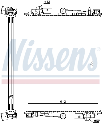 Radiator, racire motor 614400 NISSENS