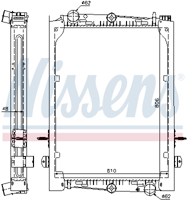 Radiator, racire motor 61440A NISSENS
