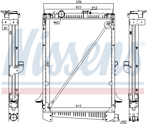 Radiator, racire motor 61441A NISSENS