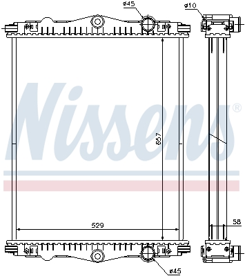 Radiator, racire motor 614430 NISSENS