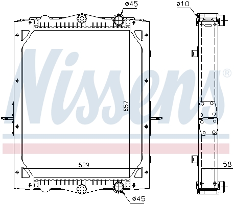 Radiator, racire motor 61443A NISSENS