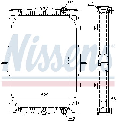 Radiator, racire motor 61444A NISSENS