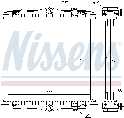 Radiator, racire motor 614450 NISSENS