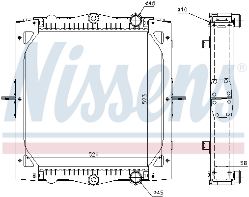 Radiator, racire motor 61445A NISSENS