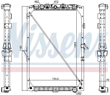 Radiator, racire motor 61447 NISSENS