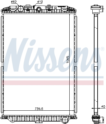 Radiator, racire motor 614470 NISSENS