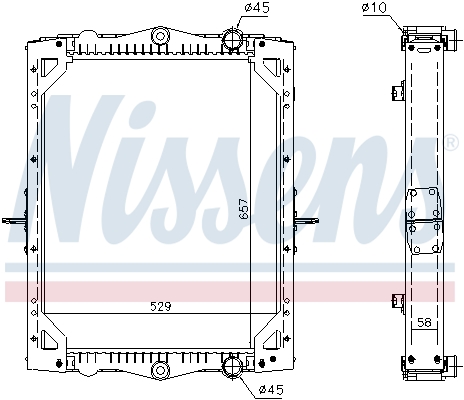 Radiator, racire motor 61452 NISSENS