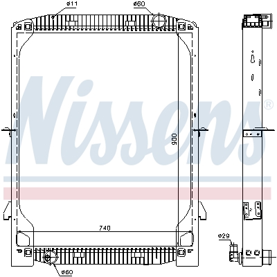 Radiator, racire motor 61971A NISSENS