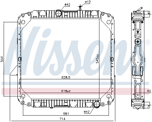 Radiator, racire motor 62563 NISSENS